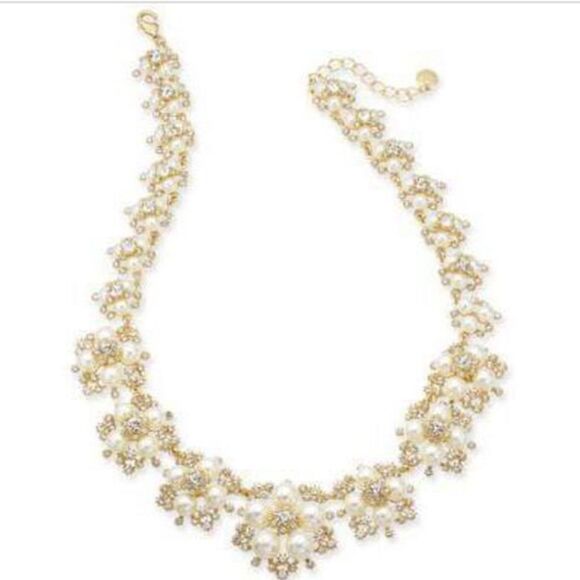 NWT Charter Club GoldTone Crystal and Imitatio Gold 18”+2” extender - Picture 1 of 7